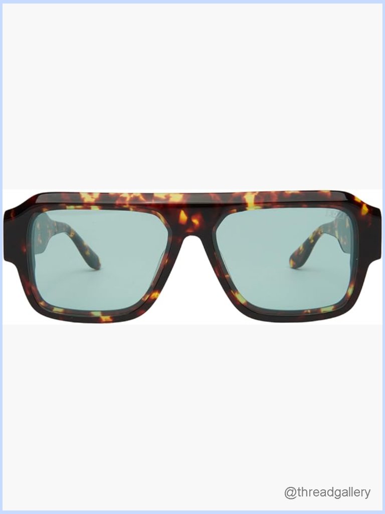 Square Aviator Sunglasses Oversized Acetate Frame Cr39 Lenses Uv Protection